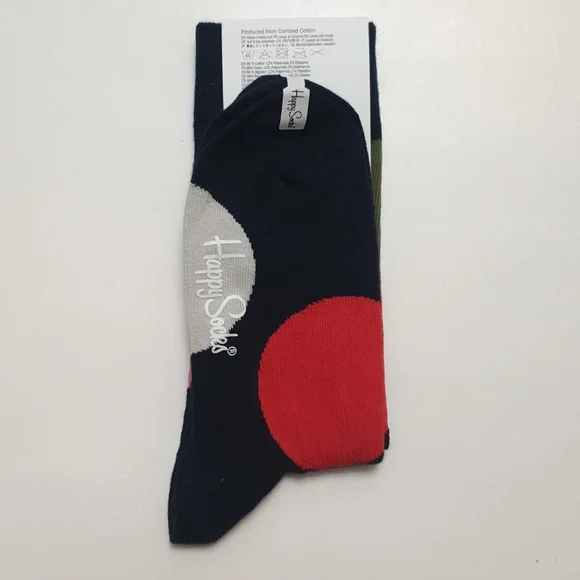 Happy Socks Women Socks EU 36-40, US 5.5 - 9.5 Brand New Combed Cotton #49 - Picture 3 of 4